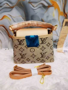 Louis Vuitton Inspired Golden Crystal