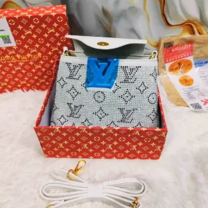 Louis Vuitton Inspired White Crystal